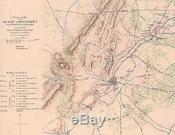 Original Antique Civil War Map FREDERICKSBURG Virginia WINCHESTER Robert E Lee