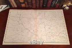 Original Antique Civil War Map Oklahoma INDIAN TERRITORY Cherokee Creek Shawnee