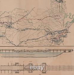 Original Antique Civil War Map REBEL BLOCKADE RUNNERS Wilmington North Carolina