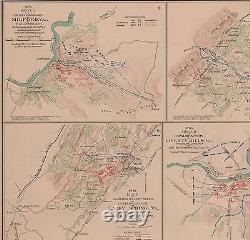 Original Antique Civil War Map RUDE HILL MILFORD BROCK'S GAP Virginia Valley VA