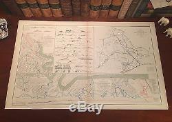 Original Antique Civil War Map SIEGE of CHARLESTON HARBOR South Carolina SC