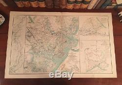 Original Antique Civil War Map Sherman's Siege SAVANNAH Georgia GA December 1864