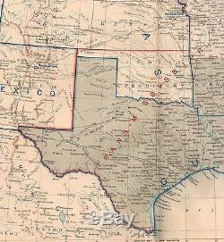 Original Antique Civil War Map UNION & CONFEDERATE BOUNDARIES June 30, 1862
