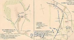 Original Antique Civil War Map VIRGINIA Mechanicsville New Market Richmond VA