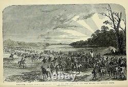 Original Antique Civil War ROBERT E LEE Invades MARYLAND Engraved Panoramic Map