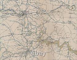 Original Antique Civil War Topographical Map SOUTHEASTERN VIRGINIA Fort Monroe