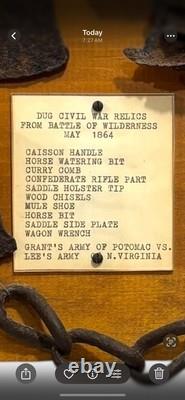 Original Antique Dug Civil War Relics Wilderness Battle Virginia Grant Lee