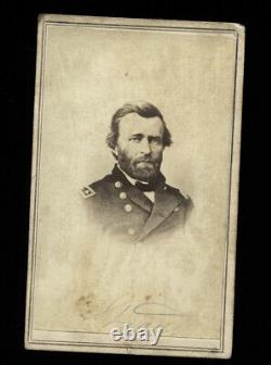 Original CDV Photo Civil War General U. S. Grant Possibly Signed Autograph 1860s
