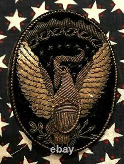 Original CIVIL War Embroidered 42nd Ohio Hardee Hat Insignia Gen. Garfield
