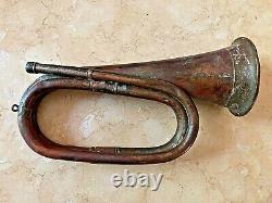 Original CIVIL War Era Duty Bugle Nice Old Patina No Mouthpiece