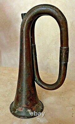 Original CIVIL War Era Duty Bugle Nice Old Patina No Mouthpiece