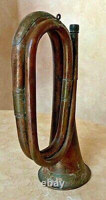 Original CIVIL War Era Duty Bugle Nice Old Patina No Mouthpiece