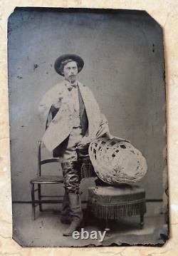 Original! CIVIL War Era Oysterman Occupational Tintype Photograph