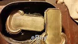 Original CIVIL War Officers Gold Shoulder Boards With Tin Box