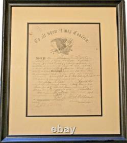 Original Civil War 1865 Union 215th Regiment Pennsylvania Volunteers Discharge