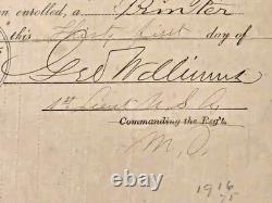 Original Civil War 1865 Union 215th Regiment Pennsylvania Volunteers Discharge