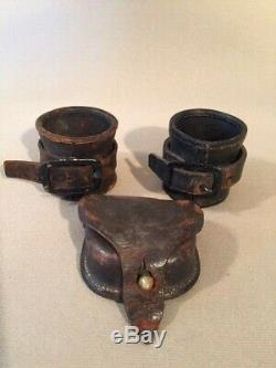 Original Civil War Carbine Sockets and Cap Pouch