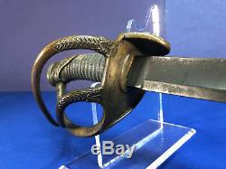 Original Civil War Cavalry Officer's Sword Saber by W. Walscheid with Broken Blade