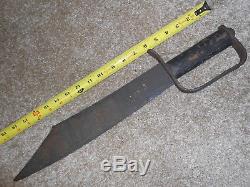 Original Civil War Confederate D Guard Bowie Knife, Blacksmith Made Clip Point
