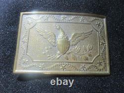 Original Civil War Eagle Milita Style Belt Plate Buckle