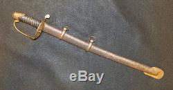 Original Civil War Era Drummer Boy Sword Miniature US Sabre Original Scabbard