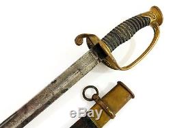 Original Civil War Foot Officer's Sword W. Clauberg, Solingen Iron Proof