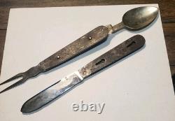 Original Civil War Knife Fork Spoon Folding Combination Set