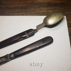 Original Civil War Knife Fork Spoon Folding Combination Set