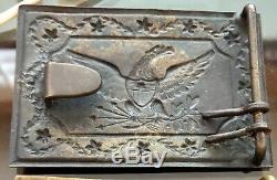 Original Civil War Militia Eagle Belt Buckle