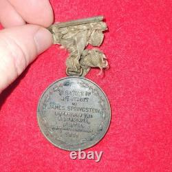 Original Civil War New Jersey First Defenders Medal 1861 James Springstein