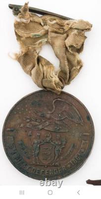 Original Civil War New Jersey First Defenders Medal 1861 James Springstein