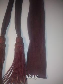 Original Civil War Officer's Maroon Sash Verbally Id'd To Col. Williams, 9th PA