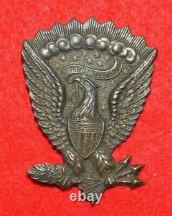Original Civil War Pattern 1858 EM Jefferson Davis Hat Badge