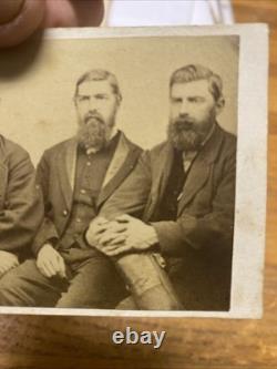 Original Civil War Photo CDV Rare Brown Family Triplets Union Service Published
