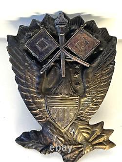 Original Civil War Rare Signal Corp Side Hardee Hat Insignia Badge