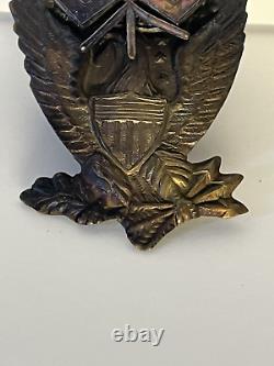 Original Civil War Rare Signal Corp Side Hardee Hat Insignia Badge