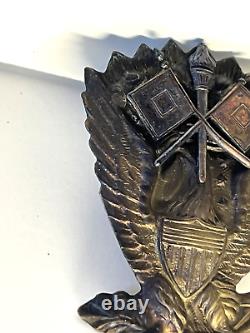 Original Civil War Rare Signal Corp Side Hardee Hat Insignia Badge