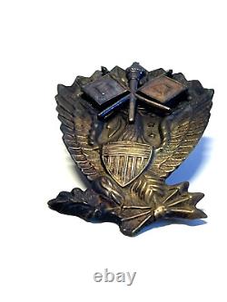 Original Civil War Rare Signal Corp Side Hardee Hat Insignia Badge
