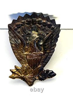Original Civil War Rare Signal Corp Side Hardee Hat Insignia Badge