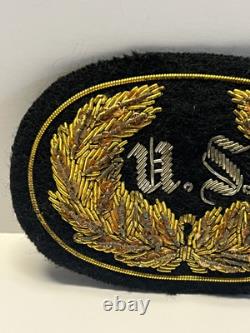 Original Civil War US Staff Officer Kepi Hat Badge Insignia Bullion Lot #A