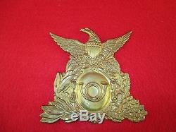 Original Civil War Uniform Shako Front Plate Hat Pin Badge Insignia PA, NY, MASS