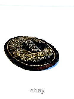 Original Civil War Union Officer USSS Hat Badge Insignia Bullion Embroidery