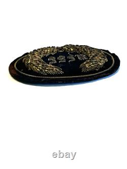 Original Civil War Union Officer USSS Hat Badge Insignia Bullion Embroidery