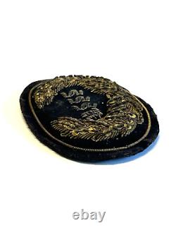 Original Civil War Union Officer USSS Hat Badge Insignia Bullion Embroidery