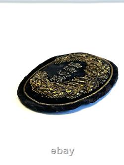 Original Civil War Union Officer USSS Hat Badge Insignia Bullion Embroidery