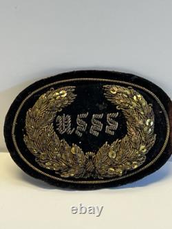 Original Civil War Union Officer USSS Hat Badge Insignia Bullion Embroidery