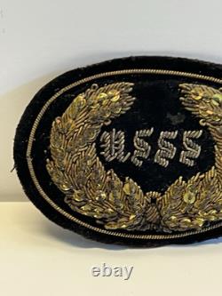Original Civil War Union Officer USSS Hat Badge Insignia Bullion Embroidery