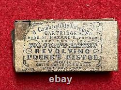 Original Civil War era Empty Colts Patent Pocket Pistol Cartridges Six Pack