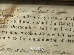 Original Confederate CIVIL War Oath Of Allegiance Surry North Carolina 1865