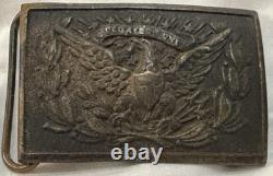 Original Indian Wars Brass Belt Buckle- Great Brass Patina & Wear